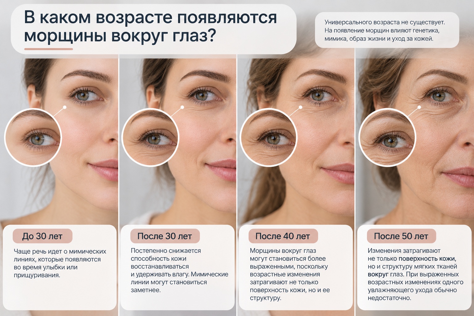 Морщины вокруг глаз: почему появляются и как их уменьшить? estmed.by