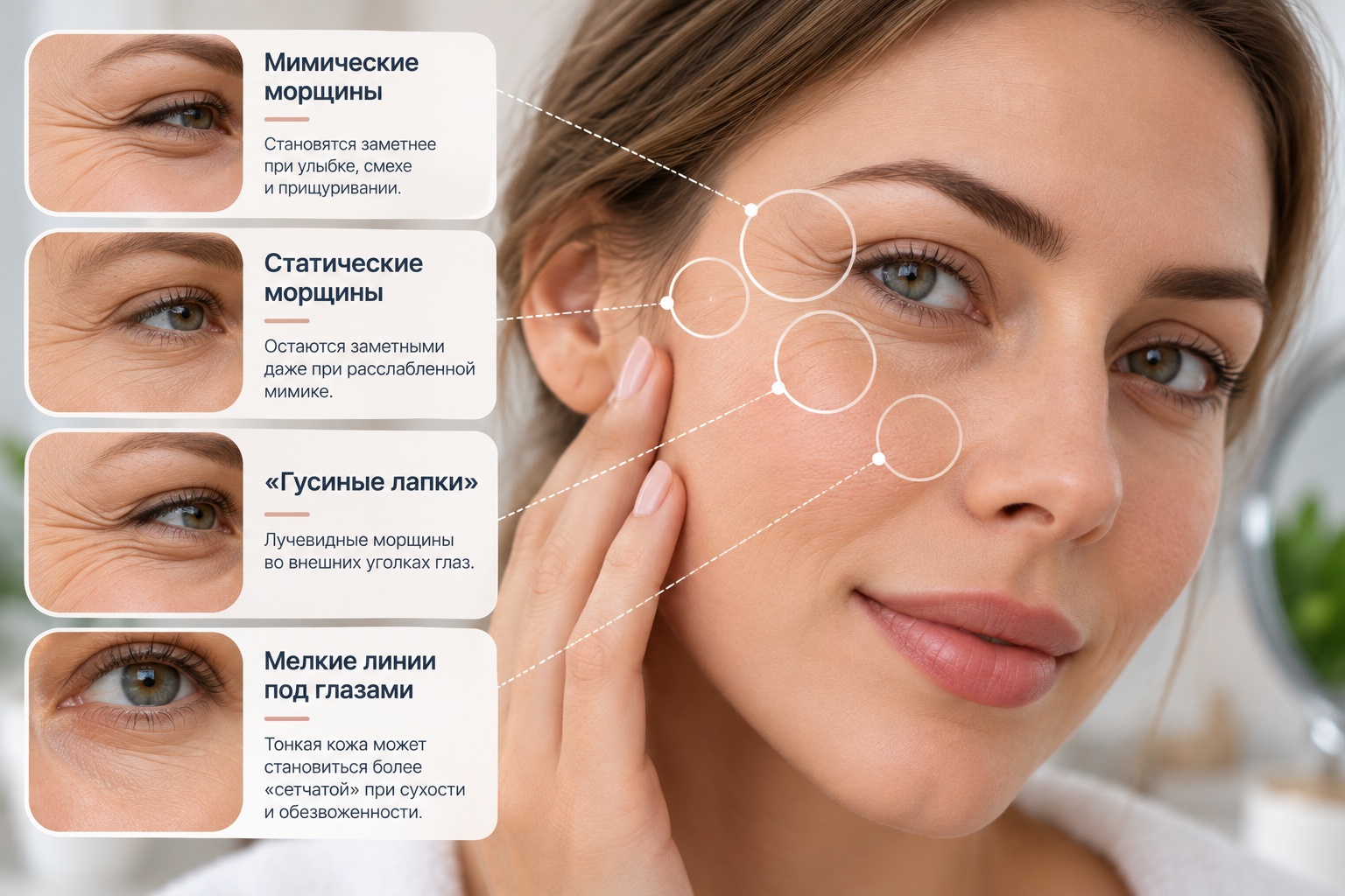 Морщины вокруг глаз: почему появляются и как их уменьшить? estmed.by